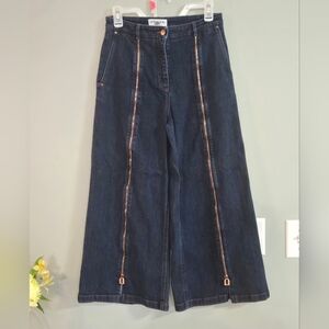 OSMAN Size 4 Zip Front Wide-Leg Women's Culottes Jeans, *EXCELLENT CONDITION!
